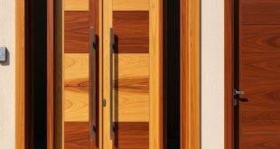 تفصيل وتصنيع أبواب خشب الثقبة